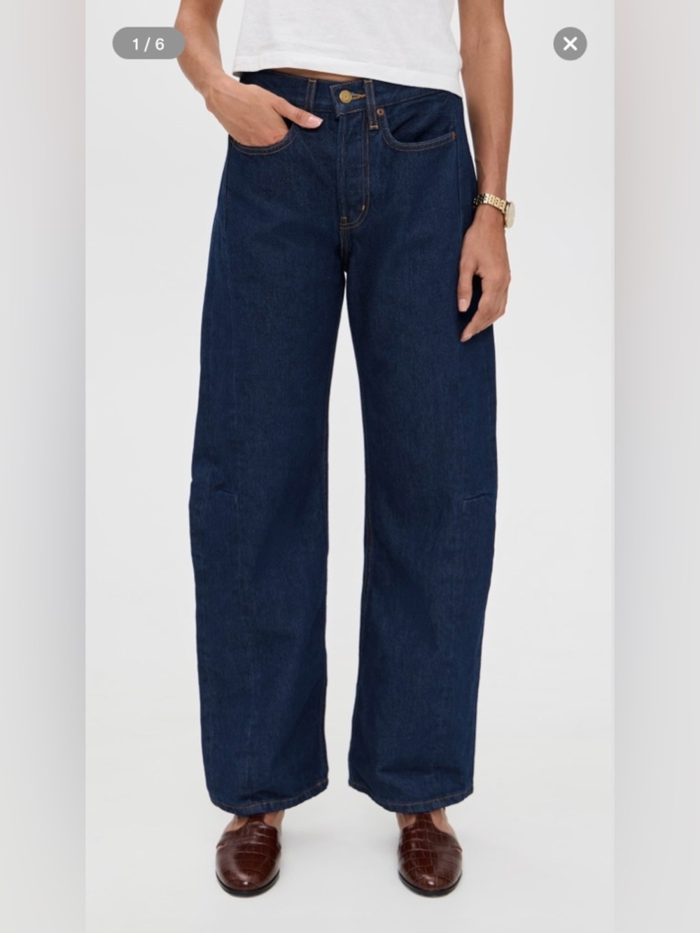 B SIDES Lasso Dark Indigo Rinse Barrel Leg Jeans